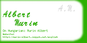 albert murin business card